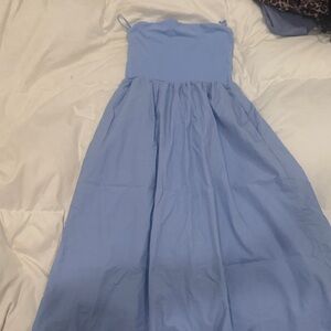 Babaton Light blue strapless dress